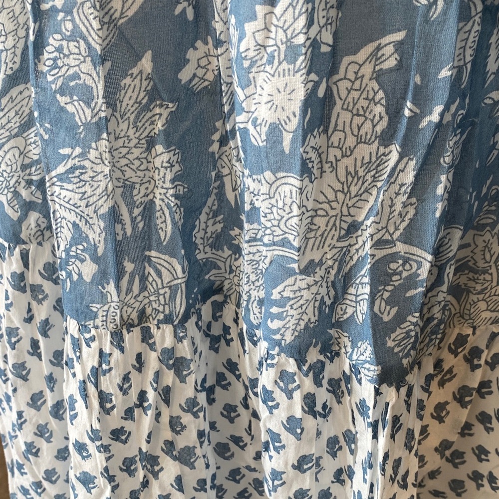 Daughters of India Blue and White Patterned Dress - Picture 7 of 11